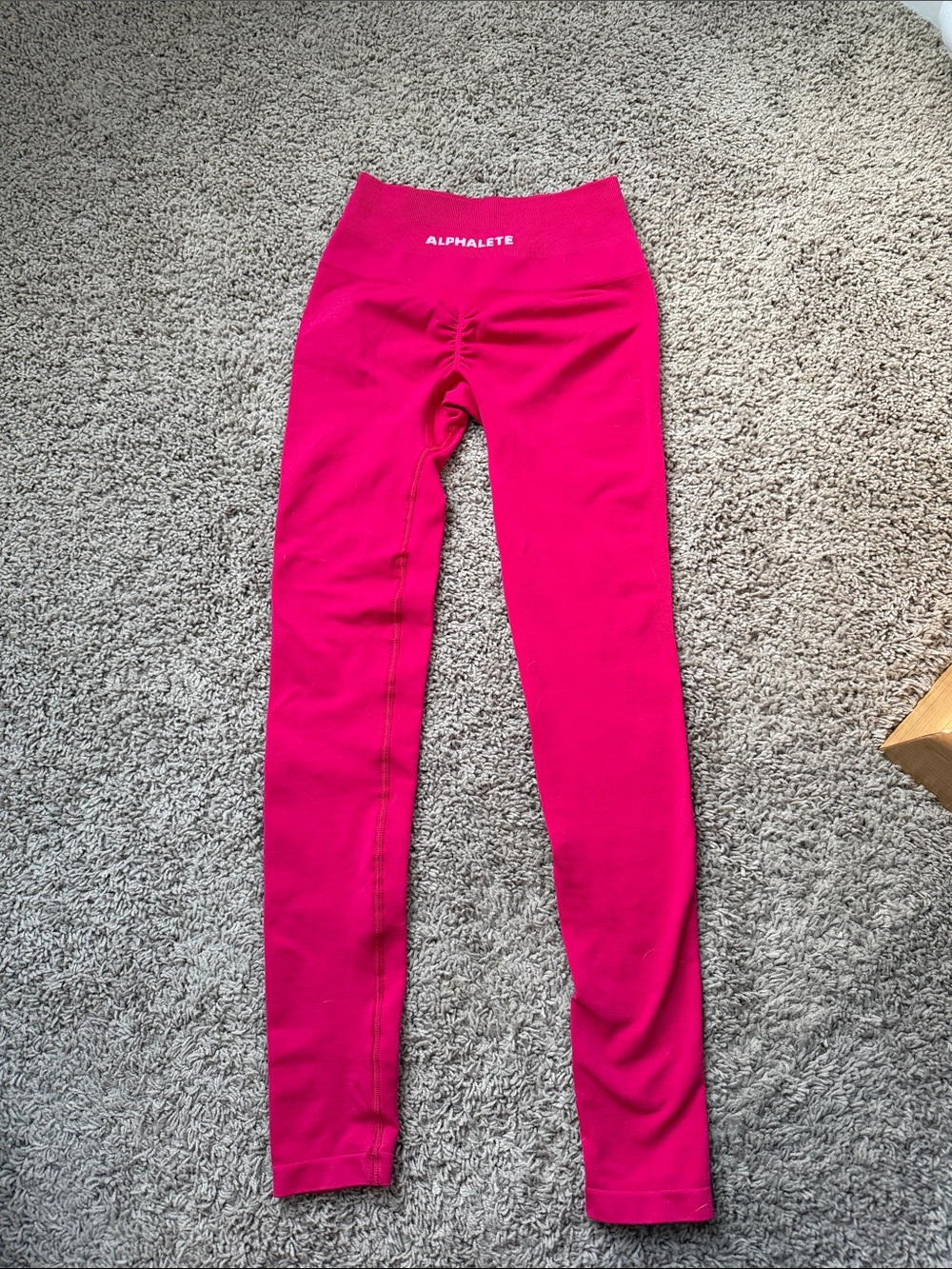 Alphalete hot pink Seamless High-Waist Leggings